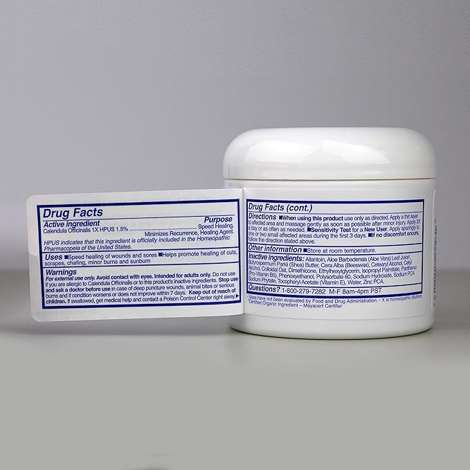 TriDerma MD Pressure Sore Relief Healing Cream for Bed Sores Treatment, Ulcers, Pressure Sores, Wound Healing, Chafed Skin and Hard-to-Heal Skin Sores with Calendula and AP4 Aloe, 4 oz Jar